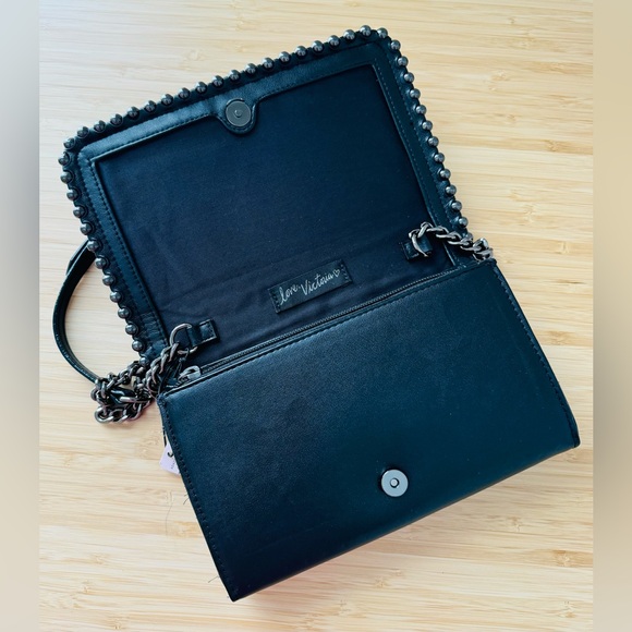 Victoria's Secret Glam City Crossbody Bag Rhinestone Black Gold - Picture 5 of 10